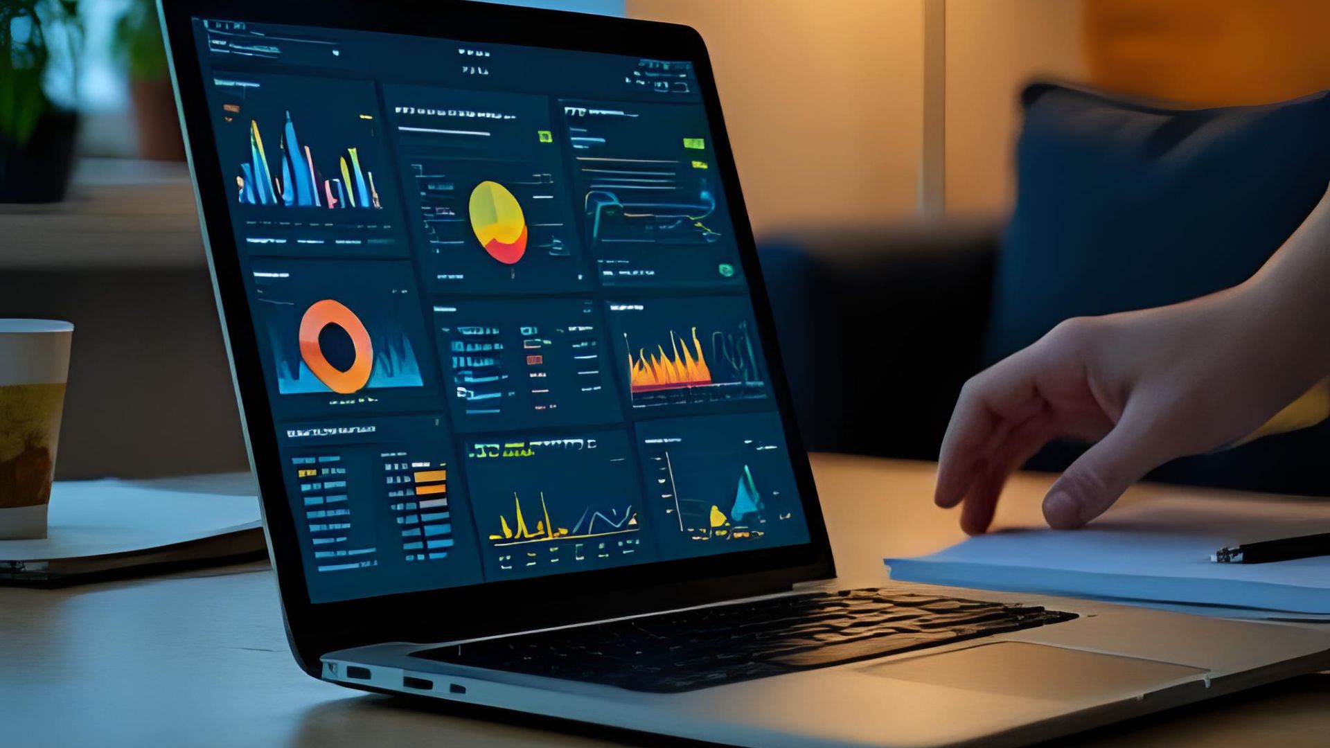 Dashboard on laptop